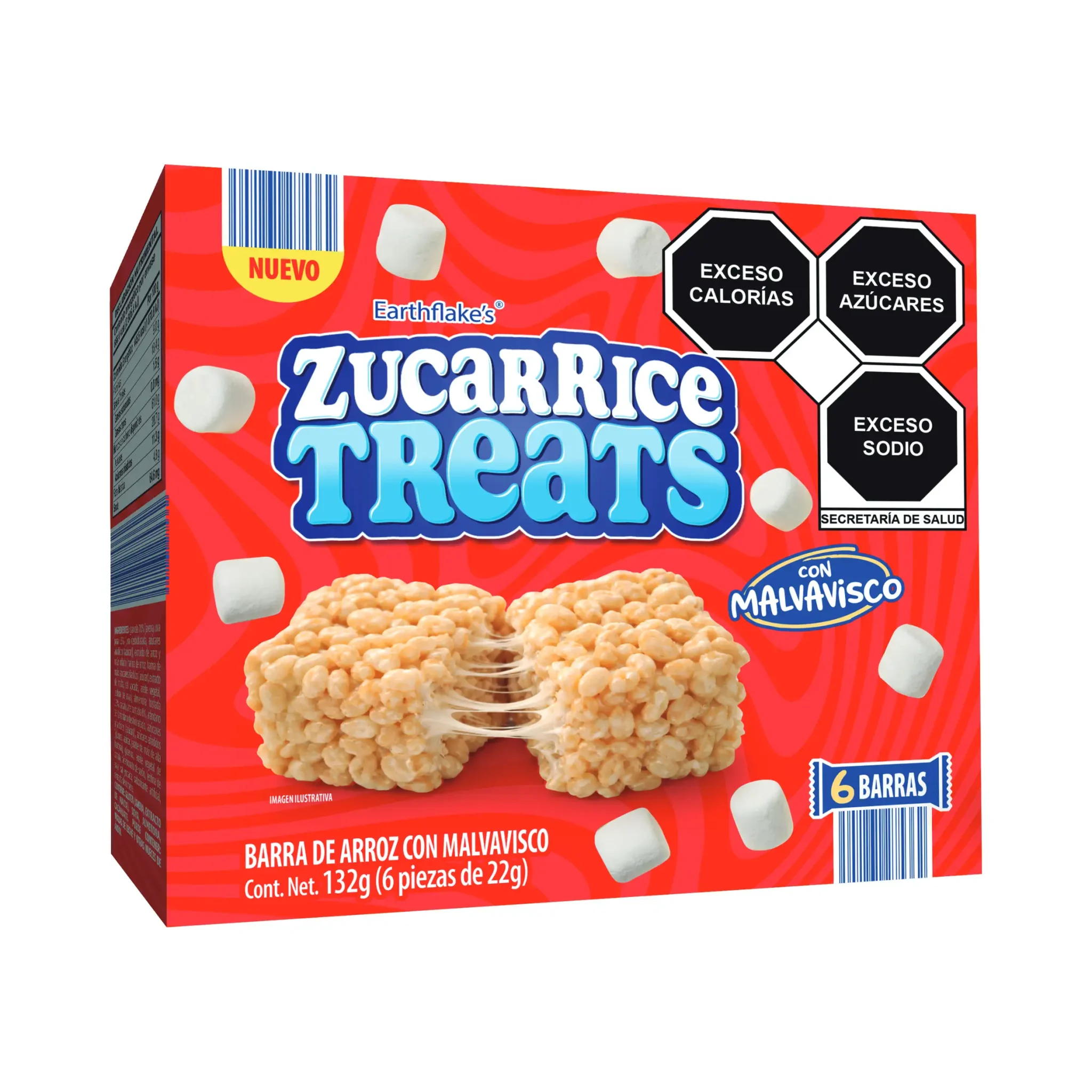 Render Barra de Cereal con Malvavisco 132g - Zucar Rice Threats